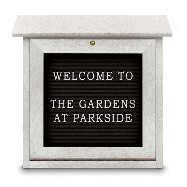 Outdoor Enclosed Combo Board, 48"x36", Black Frame/Green & Forbo